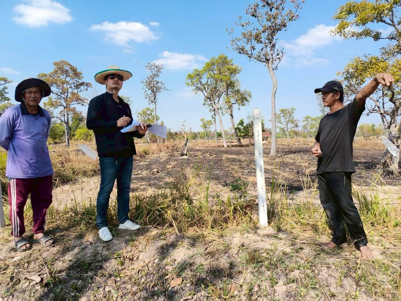 title - วันที่ 15 มกราคม 2569 นายทินกร เพียภูเขียว ปฏิรูปที่ดินจังหวัดอุบลราชธานี มอบหมายให้เจ้าหน้าที่กลุ่มยุทธศาสตร์และการปฏิรูปที่ดิน ลงพื้นที่ตรวจสอบแปลงเกษตรกรรม (นาข้าว) ที่มีการตรวจพบว่ามีการเผา จำนวน 2 จุด 